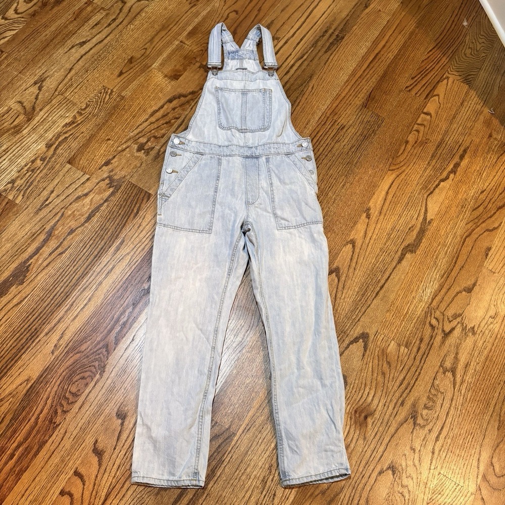 GAP Denim Light Wash‎ Overalls XS Womens Light Indigo Bib Jeans